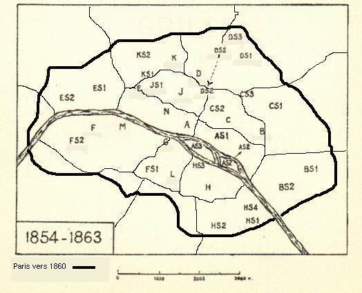 Carte des bureaux de Paris